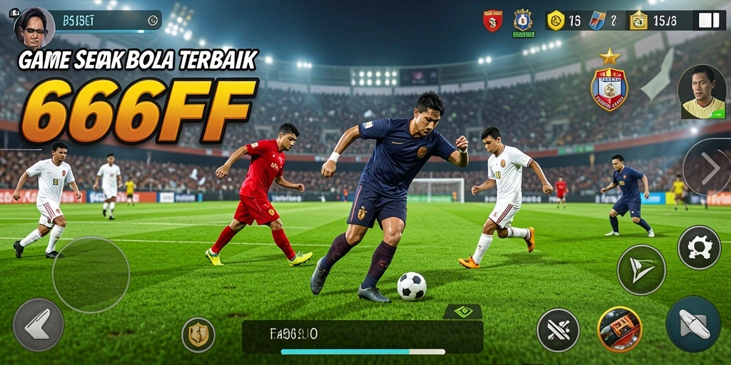 Gambaran gameplay menarik dalam 666F yang menghadirkan keseruan sepak bola.