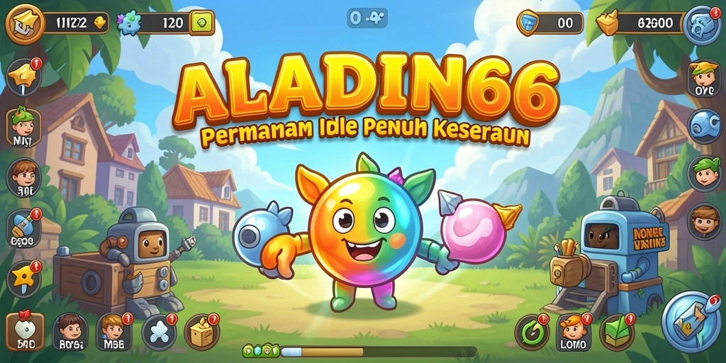 Tampilan gameplay ALADIN66 yang menarik dengan karakter dan item unik.