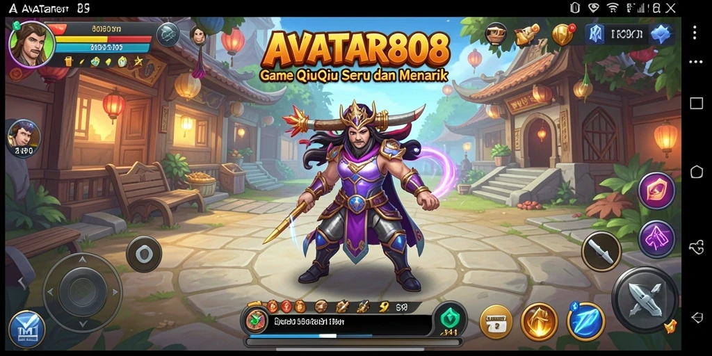 Tampilan gameplay seru dalam AVATAR808 yang menampilkan sesi QiuQiu.