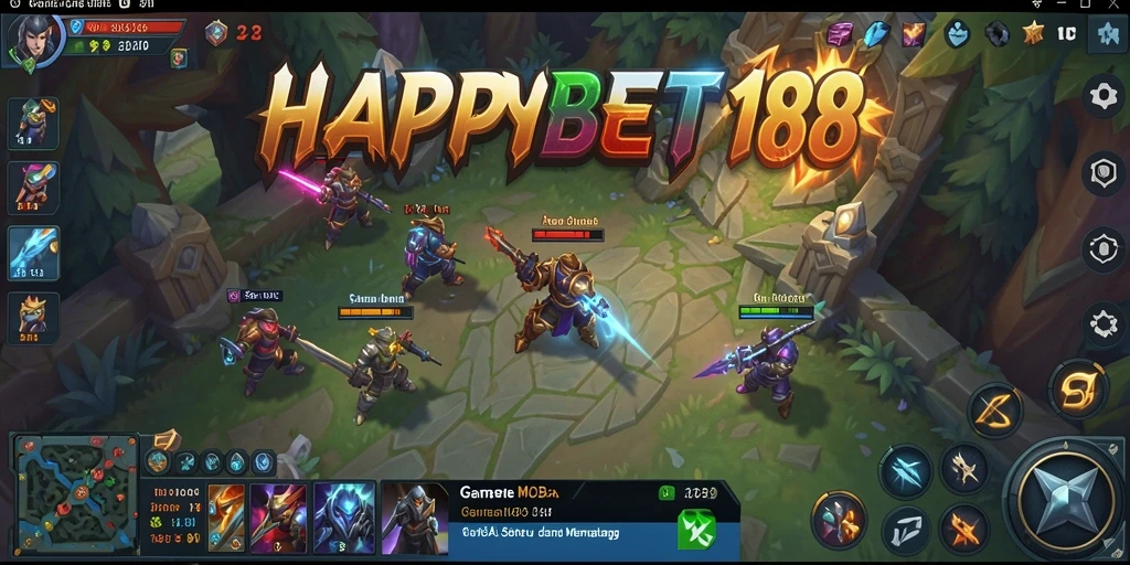Screenshot gameplay intens di <strong>HAPPYBET188</strong> menunjukkan aksi seru pertempuran tim.