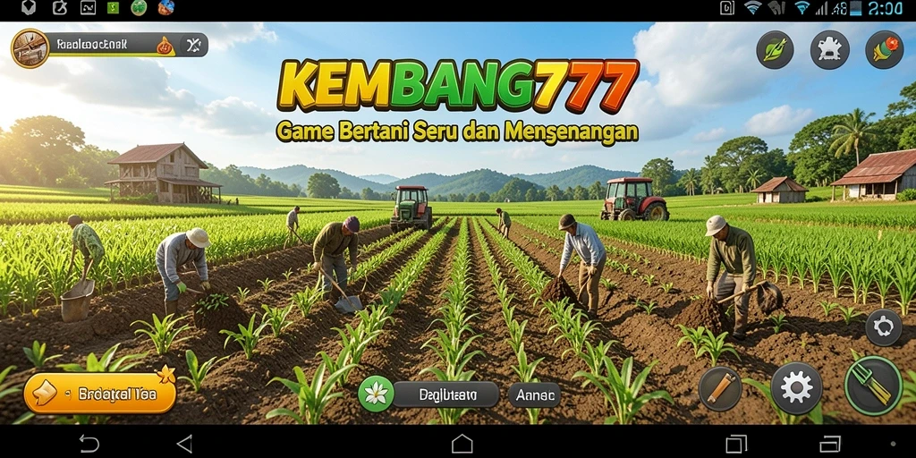 Screenshot KEMBANG777 menampilkan aktivitas bertani yang seru.