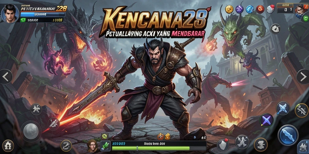 Screenshot KENCANA28 menampilkan pertarungan epik di dunia ARPG yang menakjubkan.