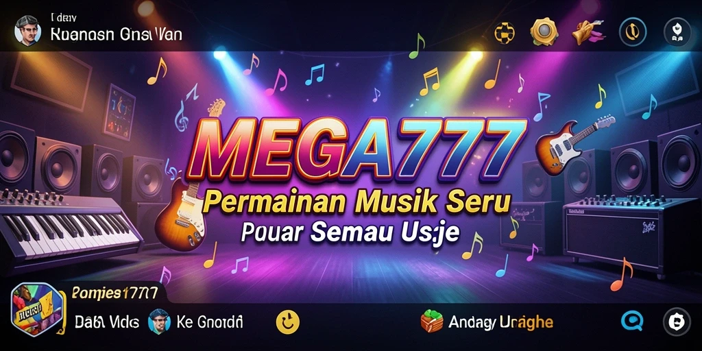 Tampilan gameplay seru di MEGA777 dengan berbagai lagu.
