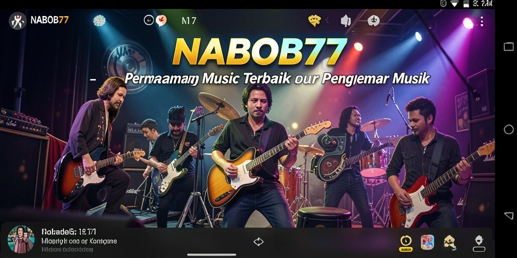 Tampilan menarik dari gameplay NABOB77 yang penuh musik.