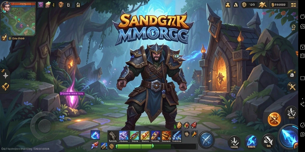 Tampilan menarik dari gameplay SAND77 yang penuh aksi MMORPG.