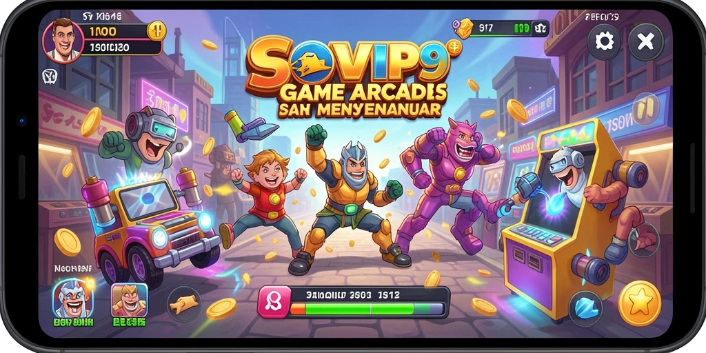 Tampilan gameplay SVIP9 yang seru dengan rintangan menarik.