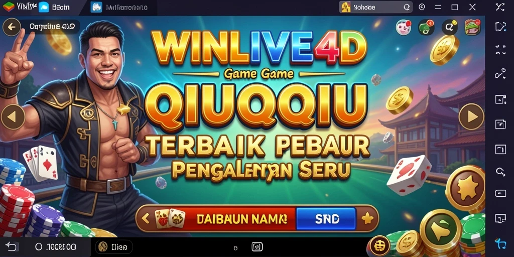 Screenshot utama WINLIVE4D yang menunjukkan gameplay QiuQiu yang seru.