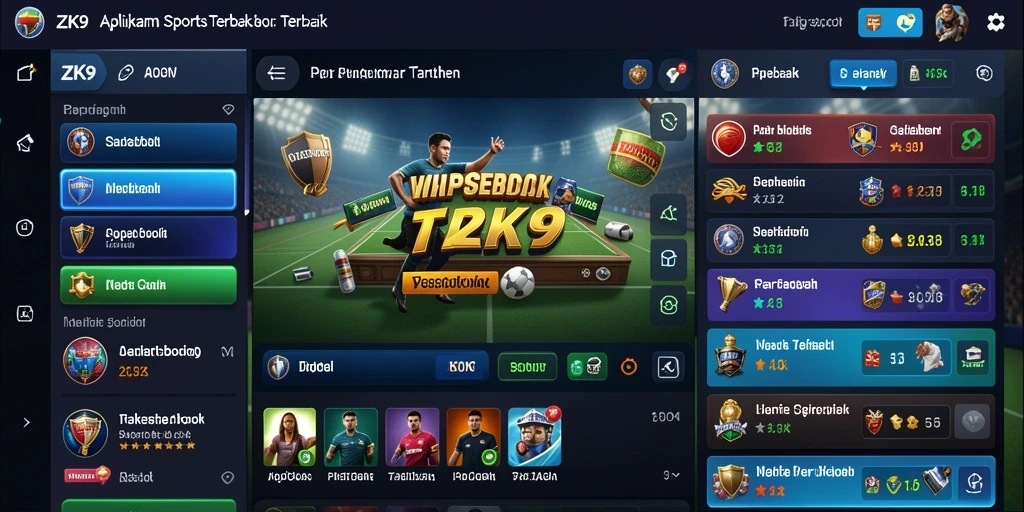 Tampilan gameplay taruhan olahraga yang menarik di ZK9.